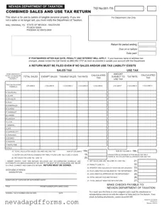 Download Nevada Sales Tax Template